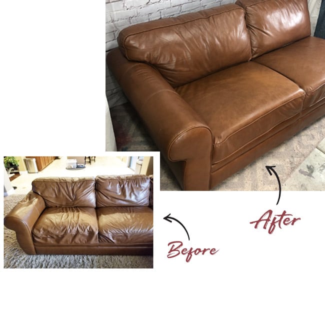 Couch Cushion Replacement Before and After