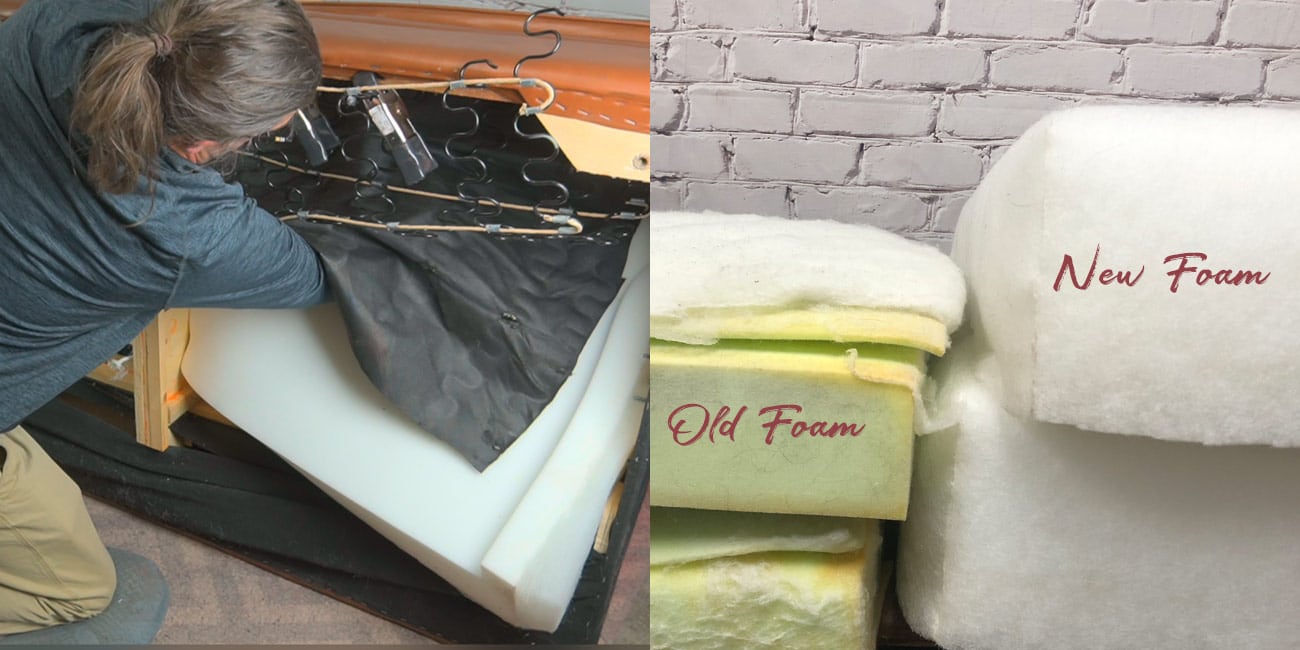 adding new couch cushion with high density foam